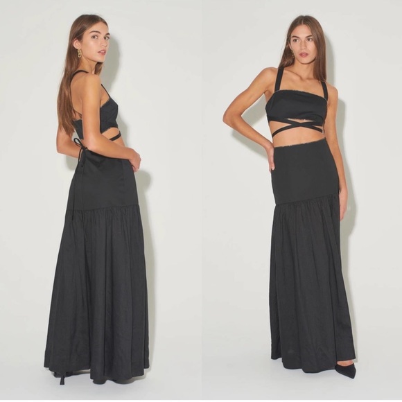 NWT Free People Hansen & Gretel Moonstruck Two Piece Set Top Skirt Embellished - Picture 5 of 10